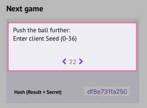 roulette input